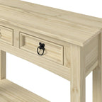 Console de table en bois 2 tiroirs