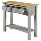 Console de table en bois 2 tiroirs