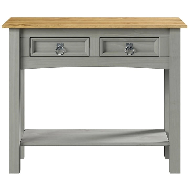 Console de table en bois 2 tiroirs
