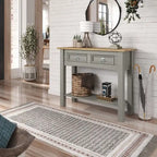 Console de table en bois 2 tiroirs