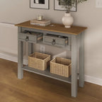 Console de table en bois 2 tiroirs