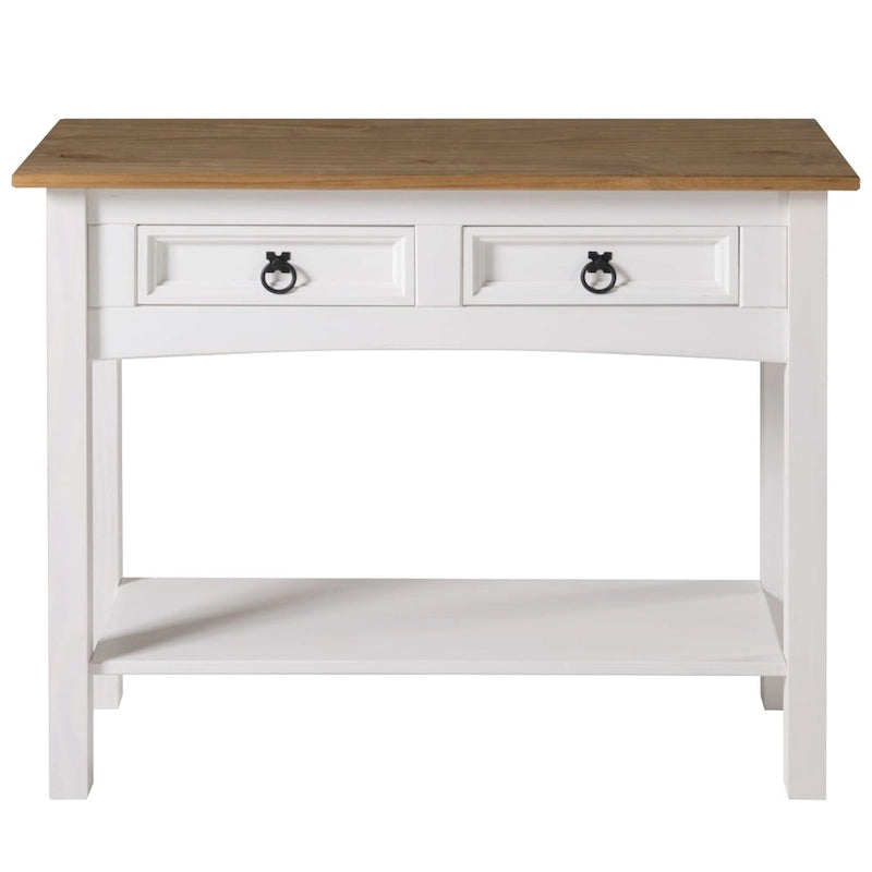 Console de table en bois 2 tiroirs