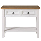 Console de table en bois 2 tiroirs