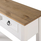 Console de table en bois 2 tiroirs