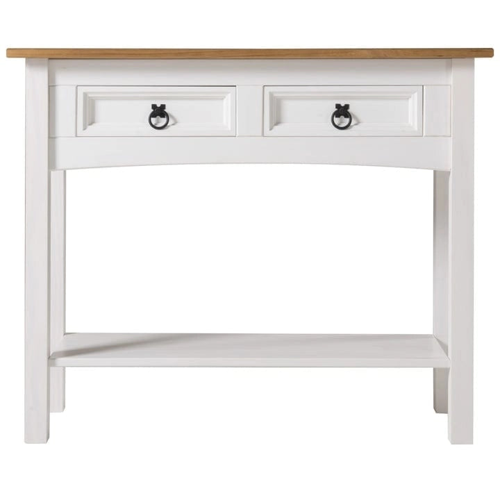 Console de table en bois 2 tiroirs