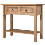Console de table en bois 2 tiroirs
