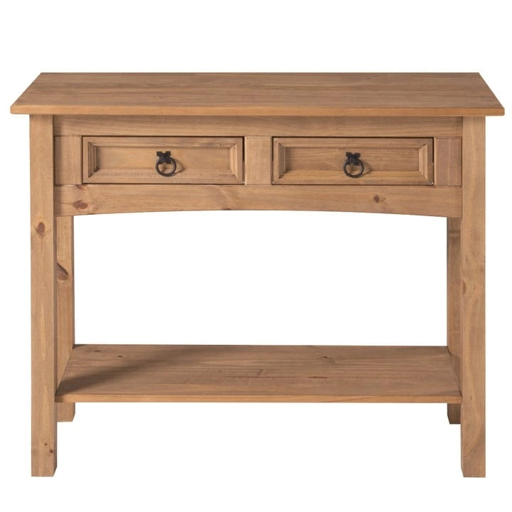 Console de table en bois 2 tiroirs