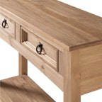 Console de table en bois 2 tiroirs