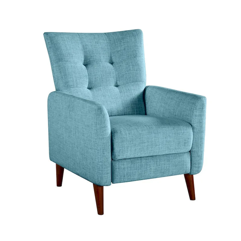 Ensemble de 2 fauteuils inclinables manuels modernes avec pieds en bois massif