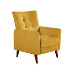 Ensemble de 2 fauteuils inclinables manuels modernes avec pieds en bois massif