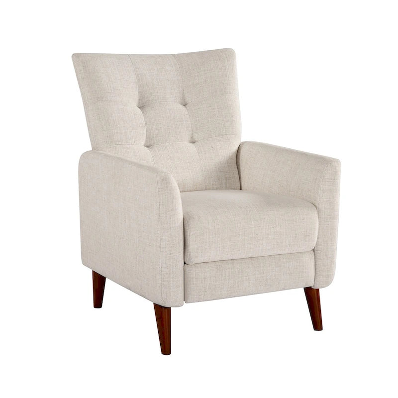 Ensemble de 2 fauteuils inclinables manuels modernes avec pieds en bois massif