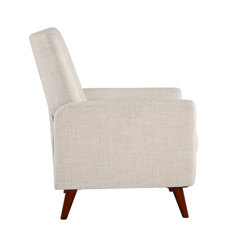 Ensemble de 2 fauteuils inclinables manuels modernes avec pieds en bois massif