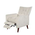 Ensemble de 2 fauteuils inclinables manuels modernes avec pieds en bois massif