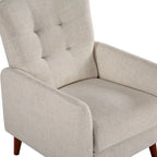 Ensemble de 2 fauteuils inclinables manuels modernes avec pieds en bois massif