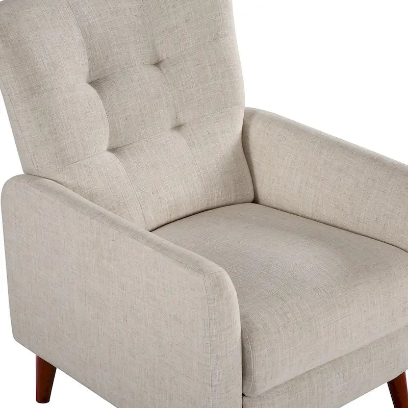 Ensemble de 2 fauteuils inclinables manuels modernes avec pieds en bois massif