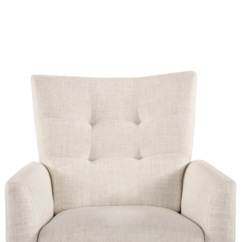 Ensemble de 2 fauteuils inclinables manuels modernes avec pieds en bois massif