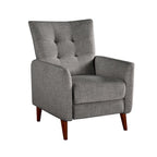 Ensemble de 2 fauteuils inclinables manuels modernes avec pieds en bois massif