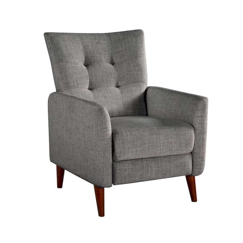 Ensemble de 2 fauteuils inclinables manuels modernes avec pieds en bois massif
