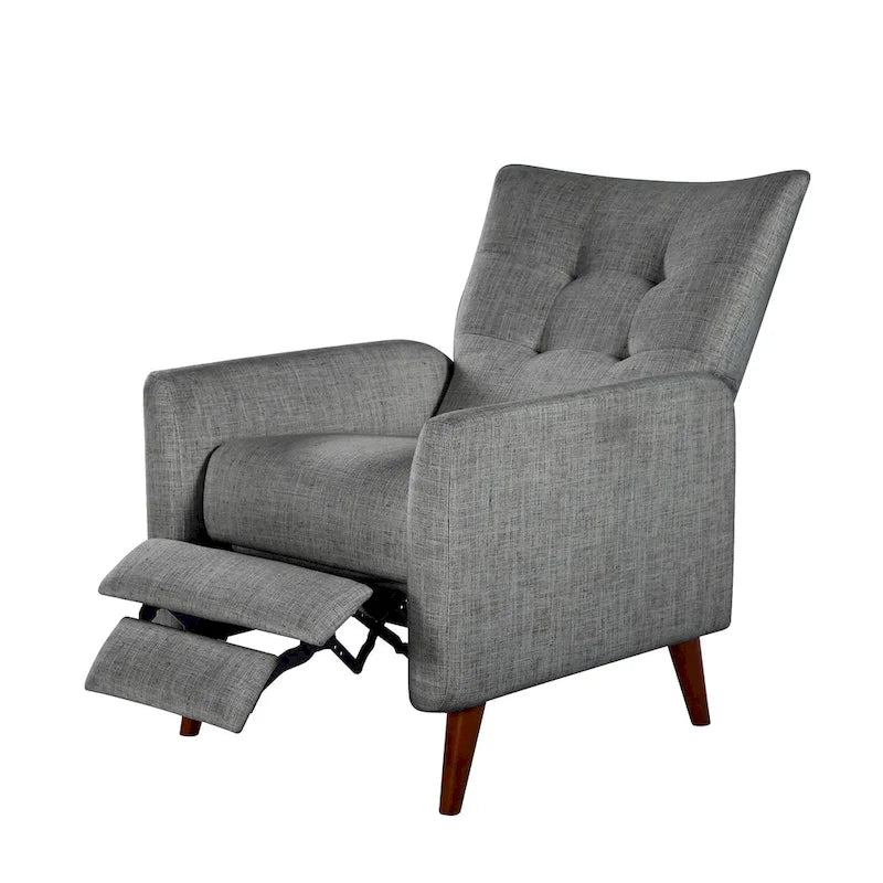 Ensemble de 2 fauteuils inclinables manuels modernes avec pieds en bois massif