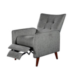 Ensemble de 2 fauteuils inclinables manuels modernes avec pieds en bois massif