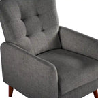 Ensemble de 2 fauteuils inclinables manuels modernes avec pieds en bois massif