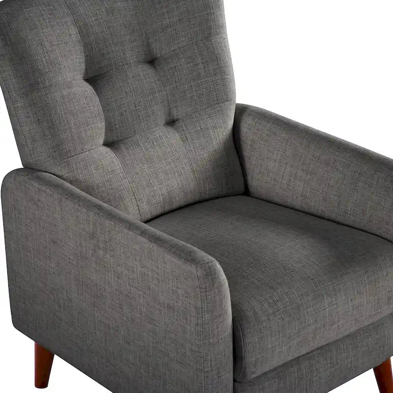 Ensemble de 2 fauteuils inclinables manuels modernes avec pieds en bois massif