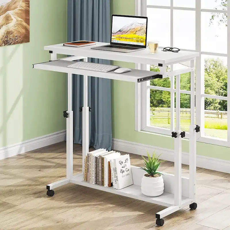 Table d'ordinateur portable portable pour canapé et lit, petite table debout réglable en hauteur
