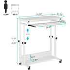 Table d'ordinateur portable portable pour canapé et lit, petite table debout réglable en hauteur