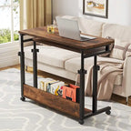 Table d'ordinateur portable portable pour canapé et lit, petite table debout réglable en hauteur