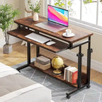 Table d'ordinateur portable portable pour canapé et lit, petite table debout réglable en hauteur