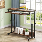 Table d'ordinateur portable portable pour canapé et lit, petite table debout réglable en hauteur