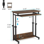 Table d'ordinateur portable portable pour canapé et lit, petite table debout réglable en hauteur