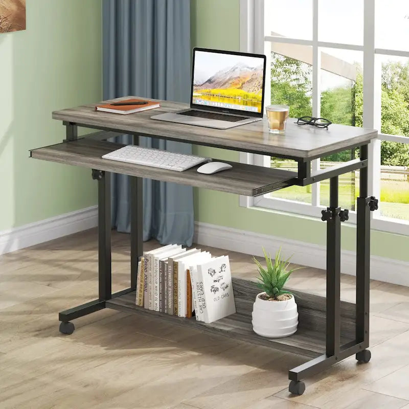 Table d'ordinateur portable portable pour canapé et lit, petite table debout réglable en hauteur