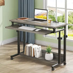 Table d'ordinateur portable portable pour canapé et lit, petite table debout réglable en hauteur