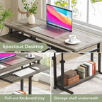 Table d'ordinateur portable portable pour canapé et lit, petite table debout réglable en hauteur