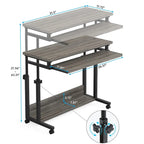 Table d'ordinateur portable portable pour canapé et lit, petite table debout réglable en hauteur