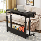 Table d'ordinateur portable portable pour canapé et lit, petite table debout réglable en hauteur