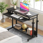 Table d'ordinateur portable portable pour canapé et lit, petite table debout réglable en hauteur