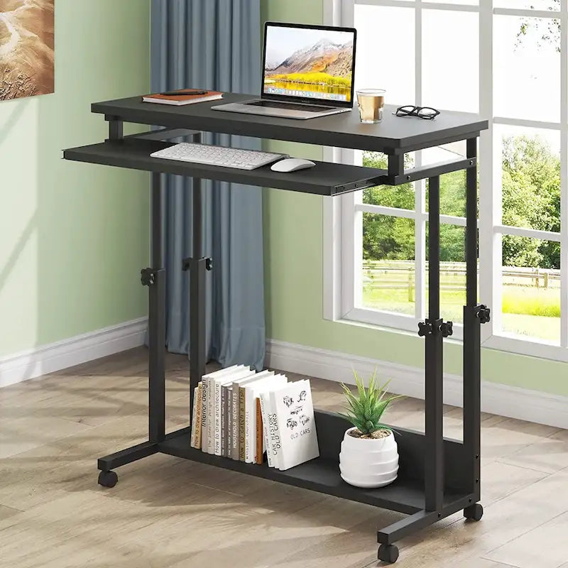Table d'ordinateur portable portable pour canapé et lit, petite table debout réglable en hauteur