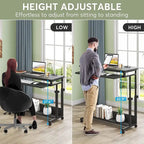 Table d'ordinateur portable portable pour canapé et lit, petite table debout réglable en hauteur