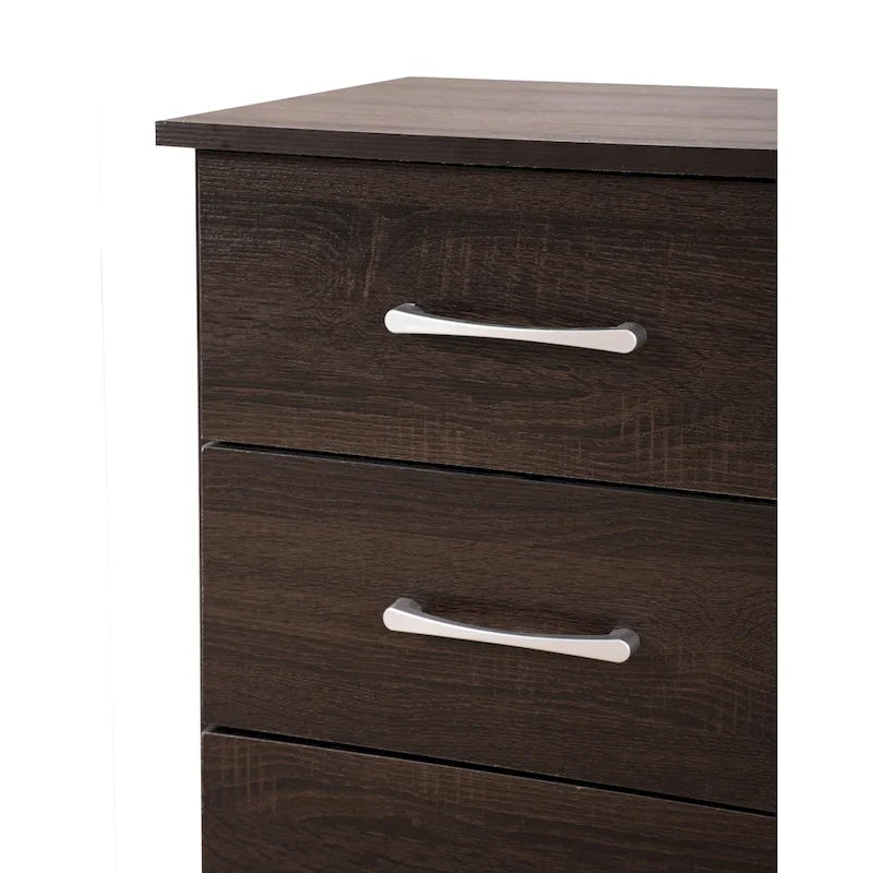 Table de chevet en bois à 3 tiroirs