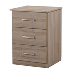 Table de chevet en bois à 3 tiroirs