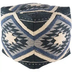 Pouf cube Boho Shag 18 pouces