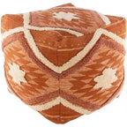 Pouf cube Boho Shag 18 pouces