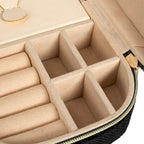 Boîte de rangement de voyage pour bijoux en tissu Household Essentials - 5,0 L x 3,8 l x 2,0 H