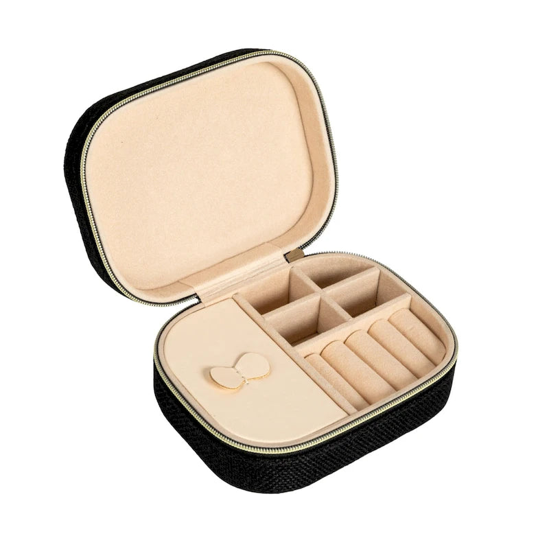 Boîte de rangement de voyage pour bijoux en tissu Household Essentials - 5,0 L x 3,8 l x 2,0 H