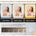 Coiffeuse 5 tiroirs avec miroir tactile et affichage de l'heure