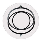 Table basse ronde en verre trempé en forme de croix