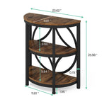 Table d'appoint demi-ronde, Table d'appoint étroite à 3 niveaux
