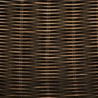Repose-pieds en osier marron foncé